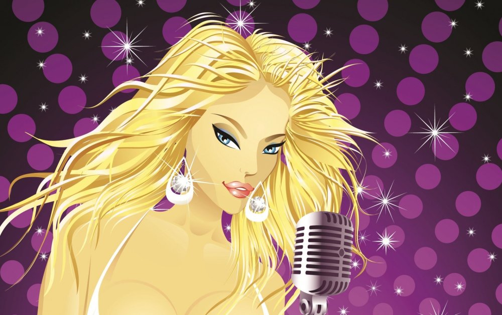 Девушка с микрофоном