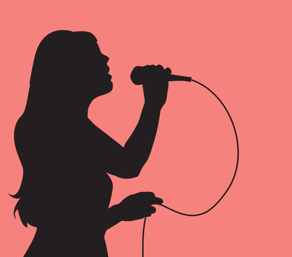 Певица силуэт