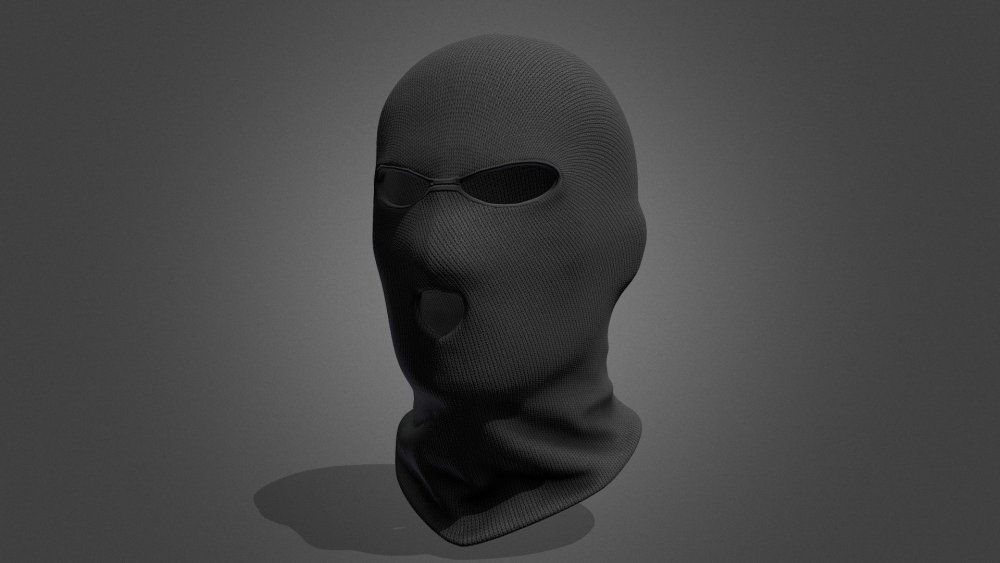 Тканевая маска на чёрном фоне