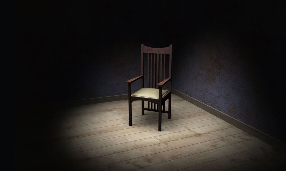 Стул в пустой комнате