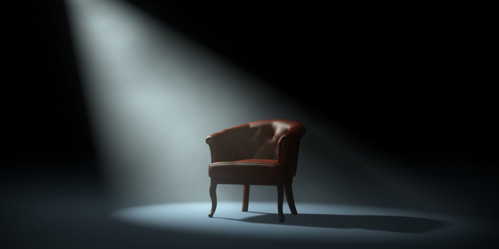 Обои стул в пустой комнате