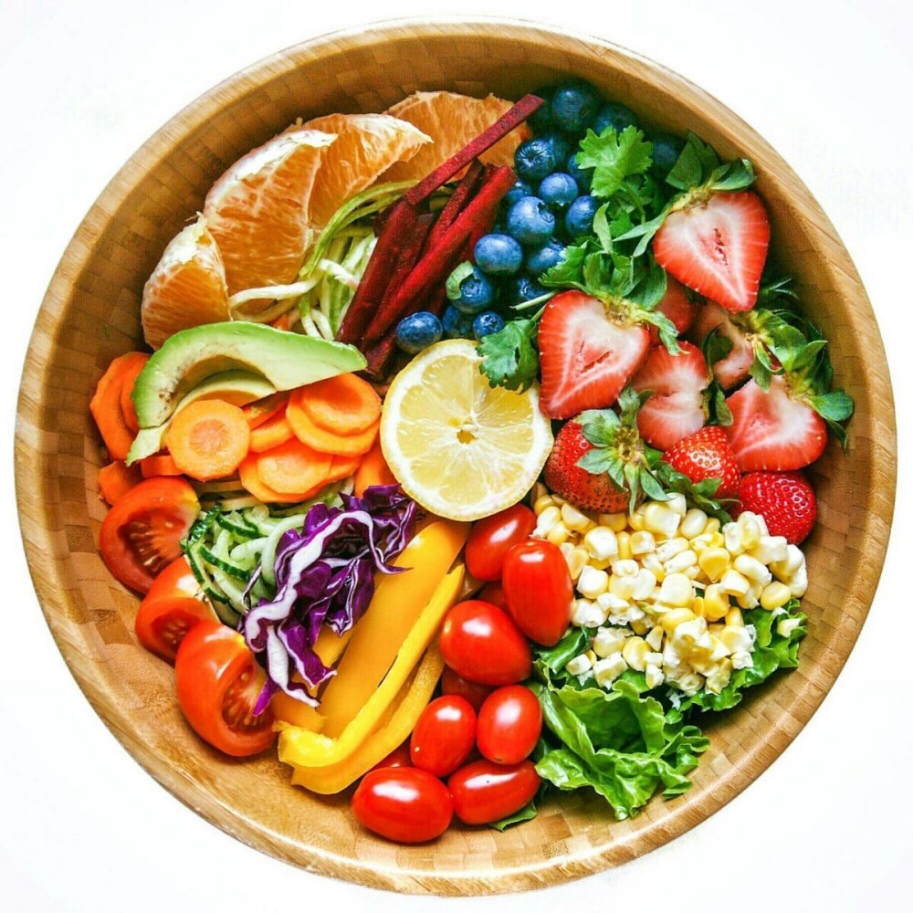 Тарелка с овощами и фруктами - 63 фото