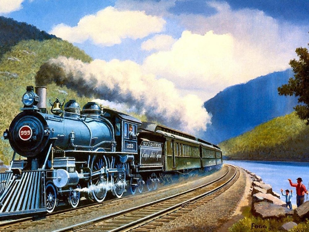 Жд паровозы. Говард Фогг железная дорога. Fogg Howard паровозы художник. Алмазная мозаика поезда паровозы. Старинный поезд.