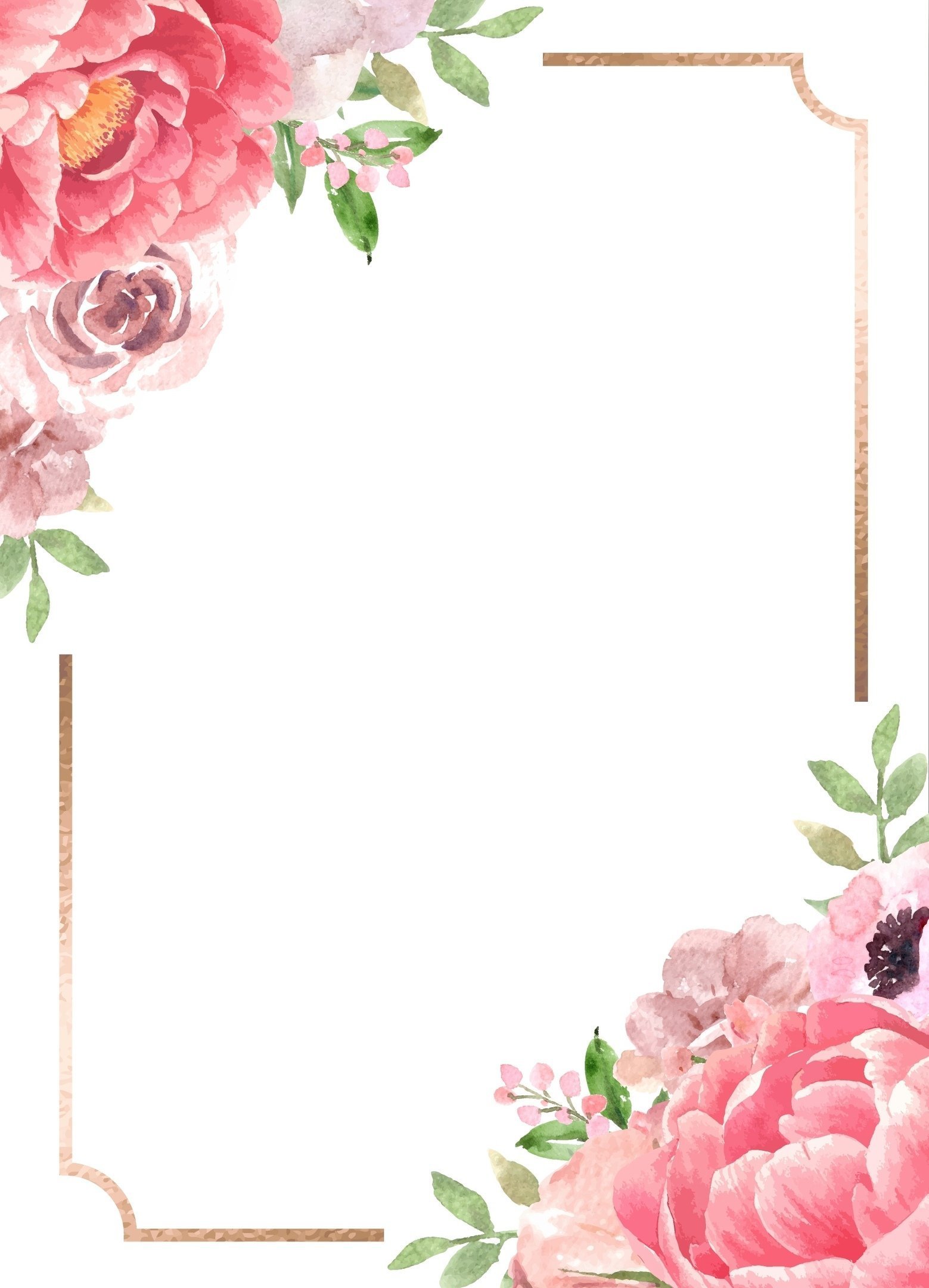 Вертикальная рамка фон с цветами роз | Премиум векторы