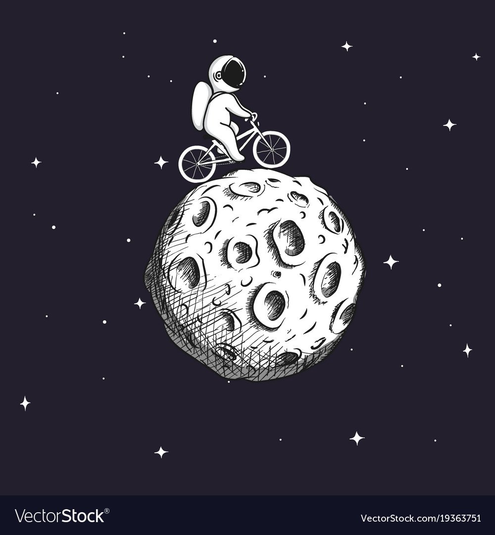 Космонавт с медузой 4к