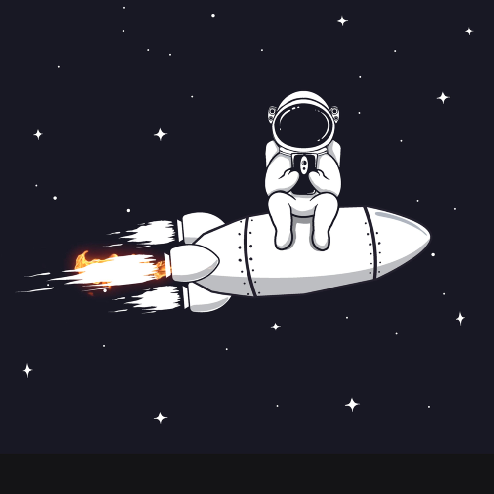 Космонавт на Луне с удочкой