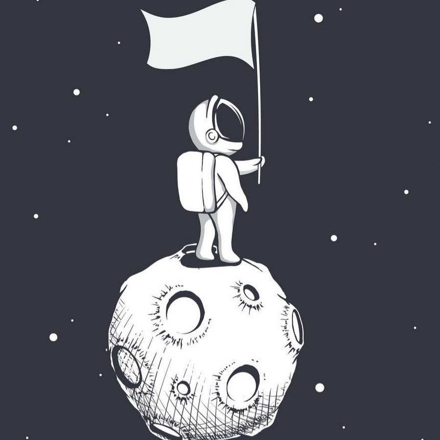 Космонавт сидит на Луне