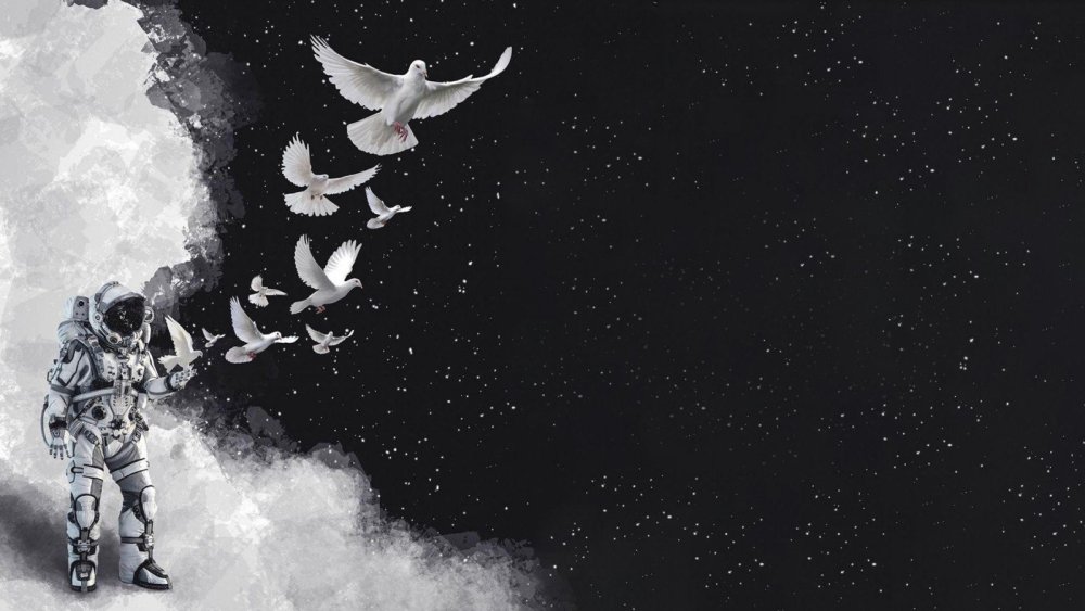 Космонавт с гитарой на Луне