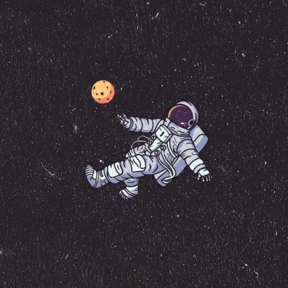 Рисование космонавт на Луне