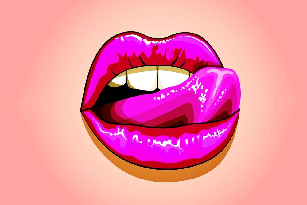 Красная помада бесшовный фон