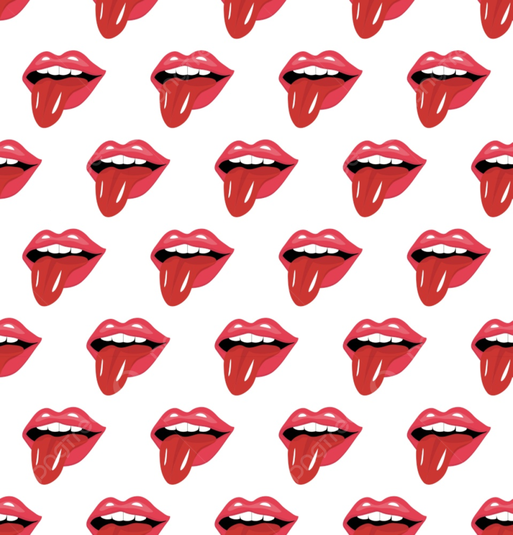 Красные губы на темном фоне