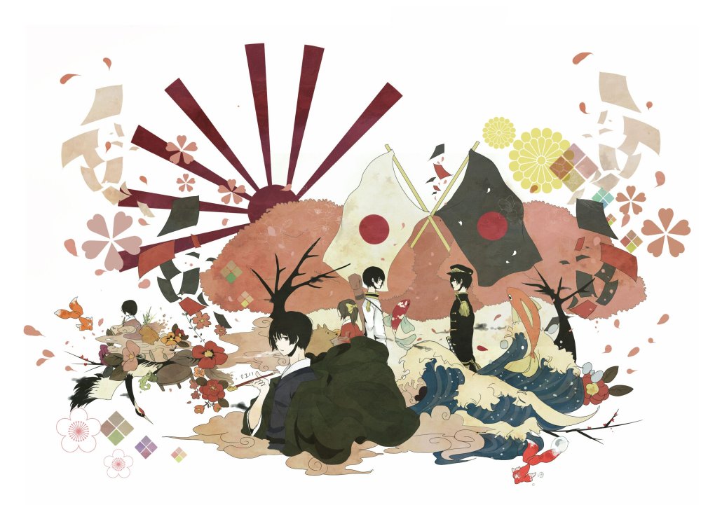 Самурай на фоне Сакуры