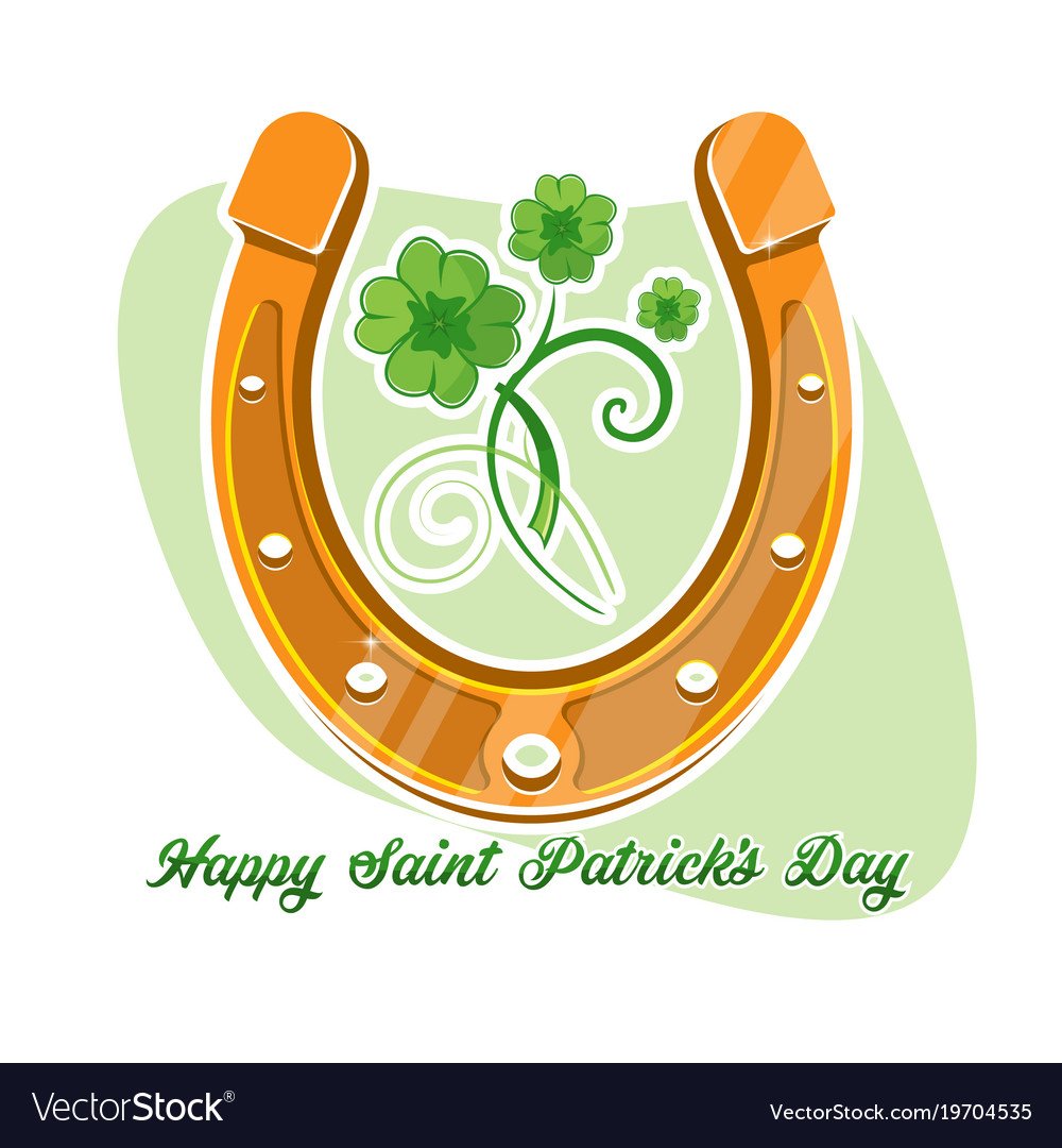 Подкова с клевером