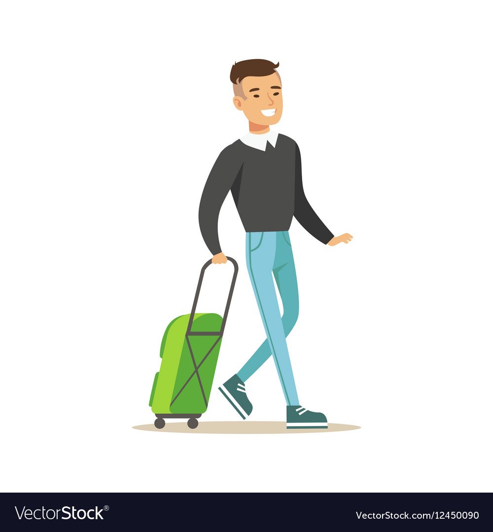 Человек с чемоданом в руках