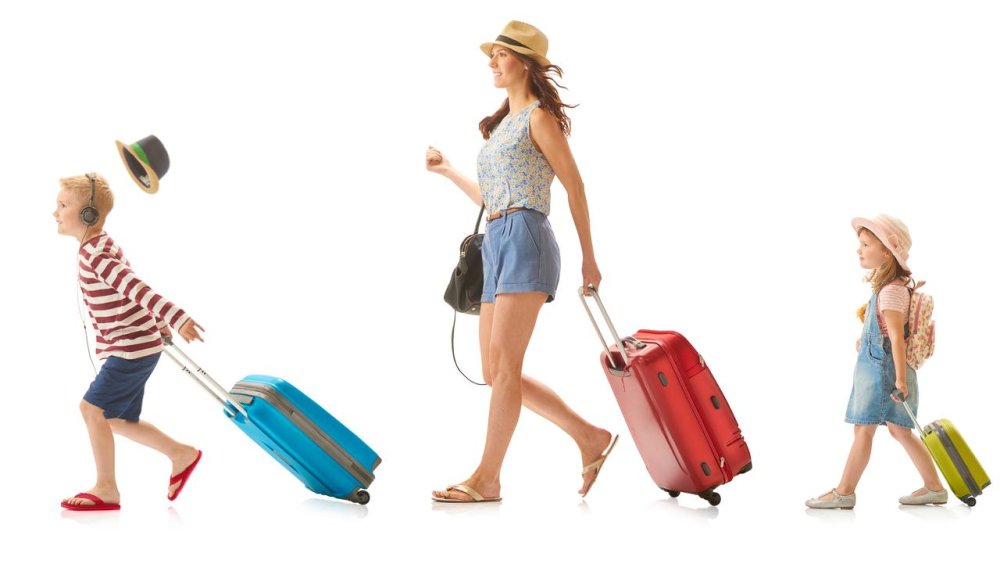 Человек с чемоданом вектор