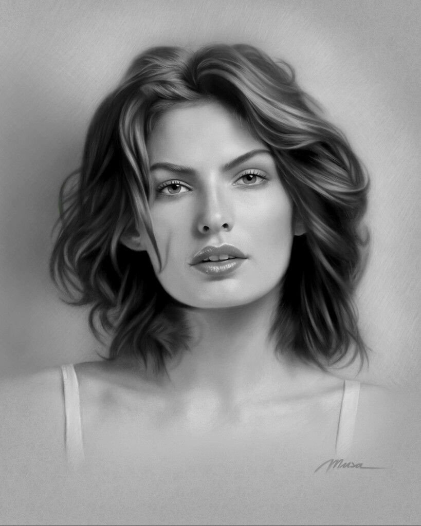 Лицо девушки в анфас