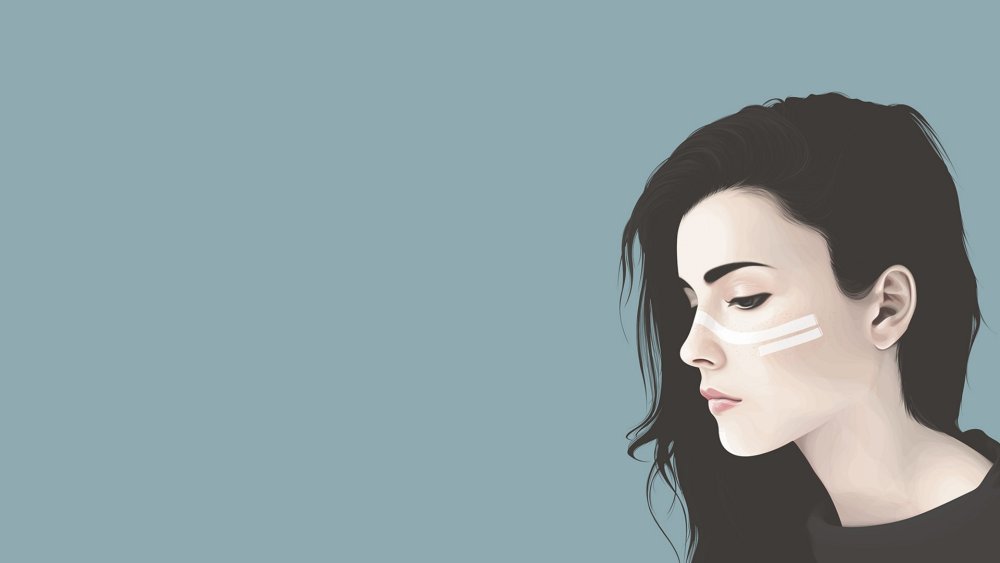 Лицо девушки Минимализм