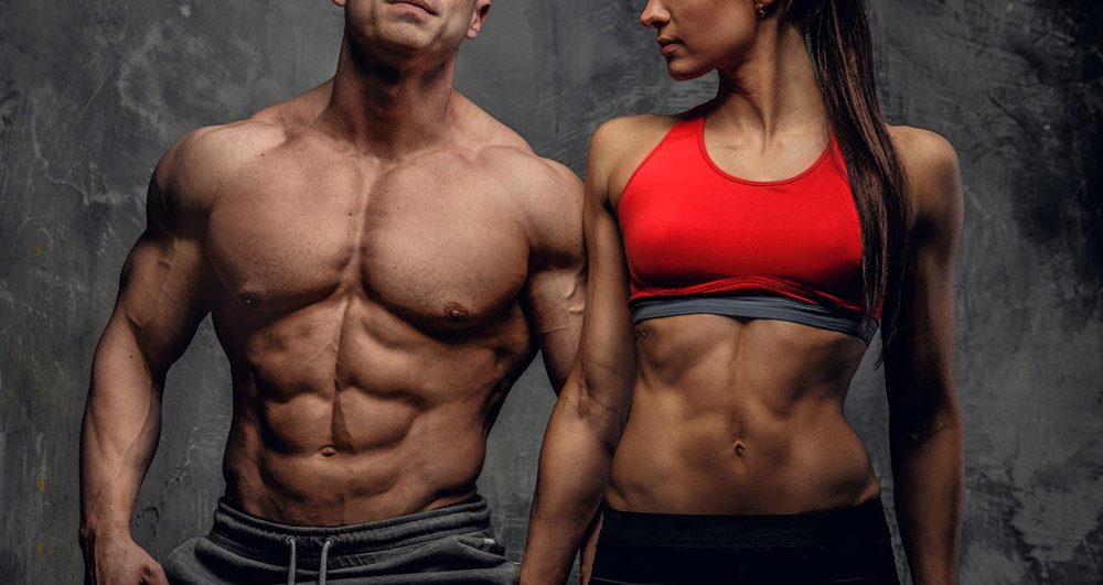 Женский и мужской пресс