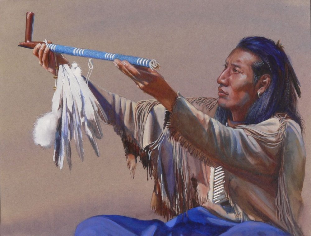 Трубка мира североамериканских индейцев