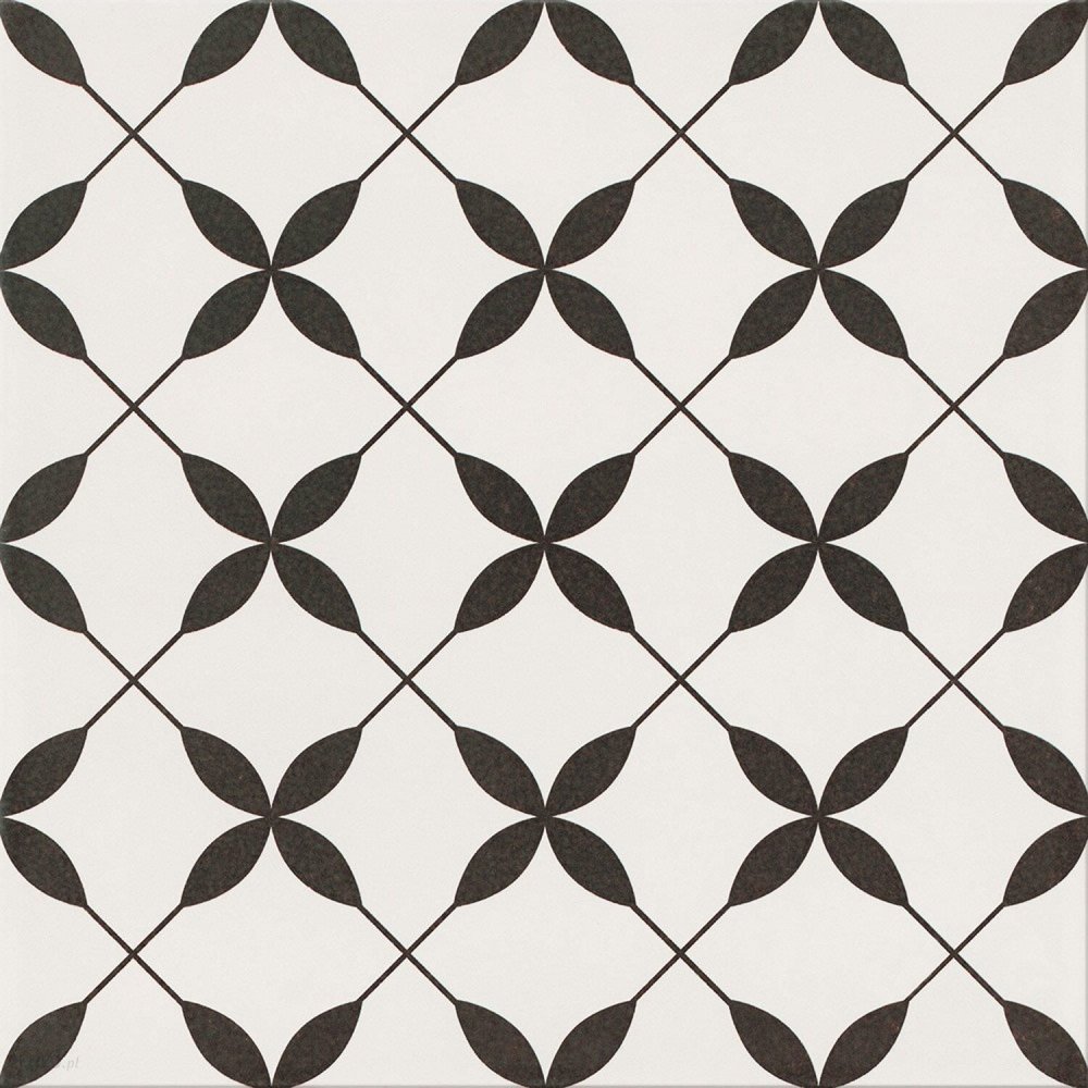 Плитка керамогранит пэчворк Clover Black Опочно 30х30