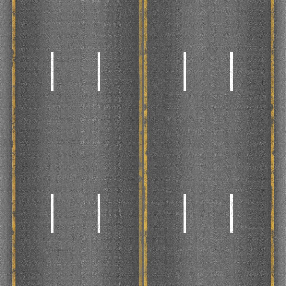 Дорожное полотно с разметкой