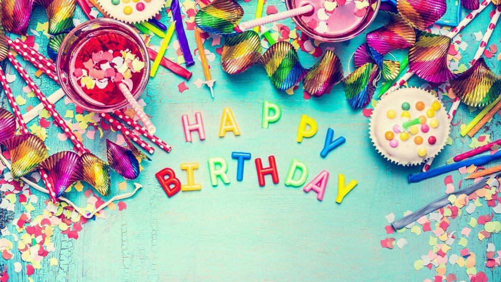 Креативный фон с днем рождения