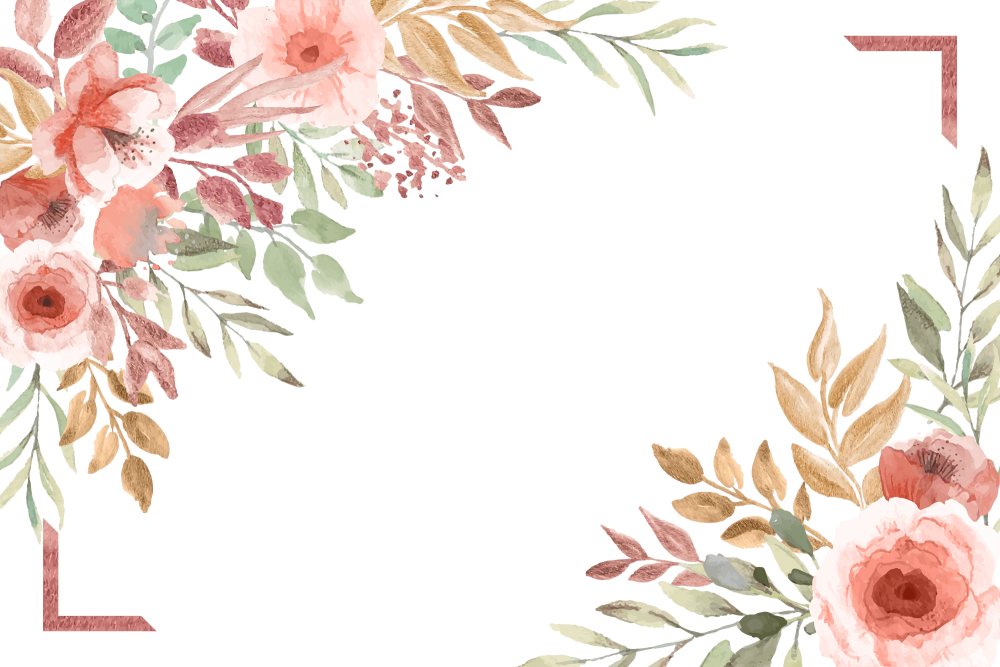 Акварельные цветы для пригласительных