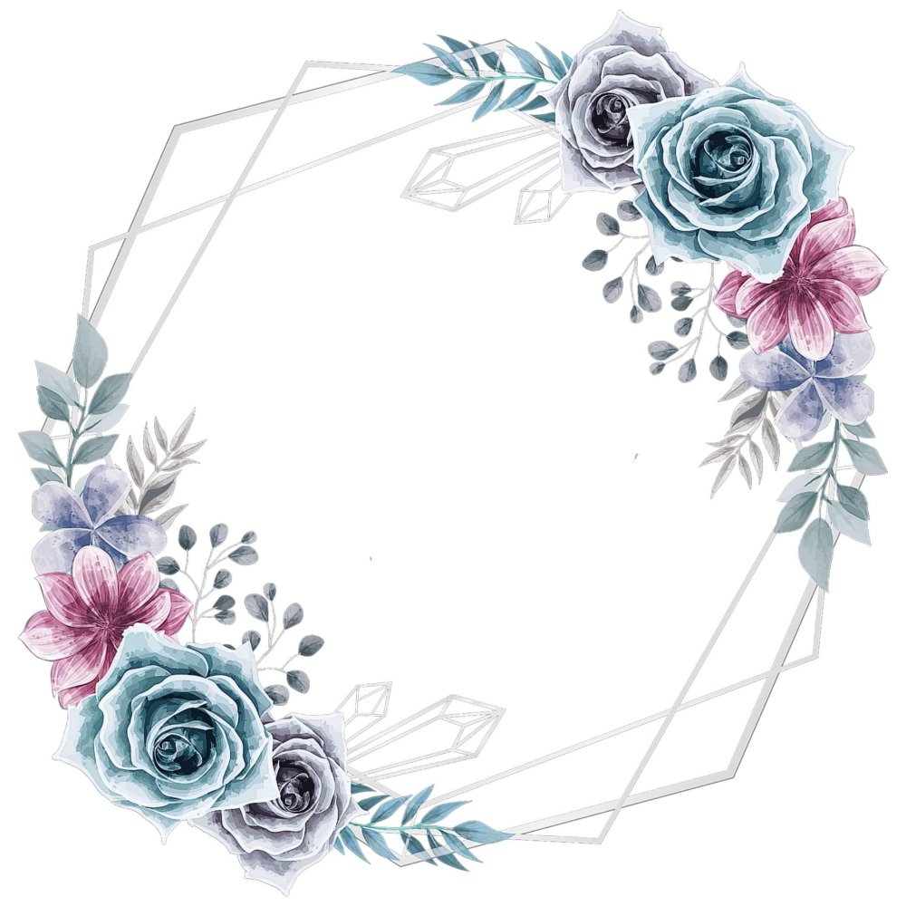Акварельные цветы рамка