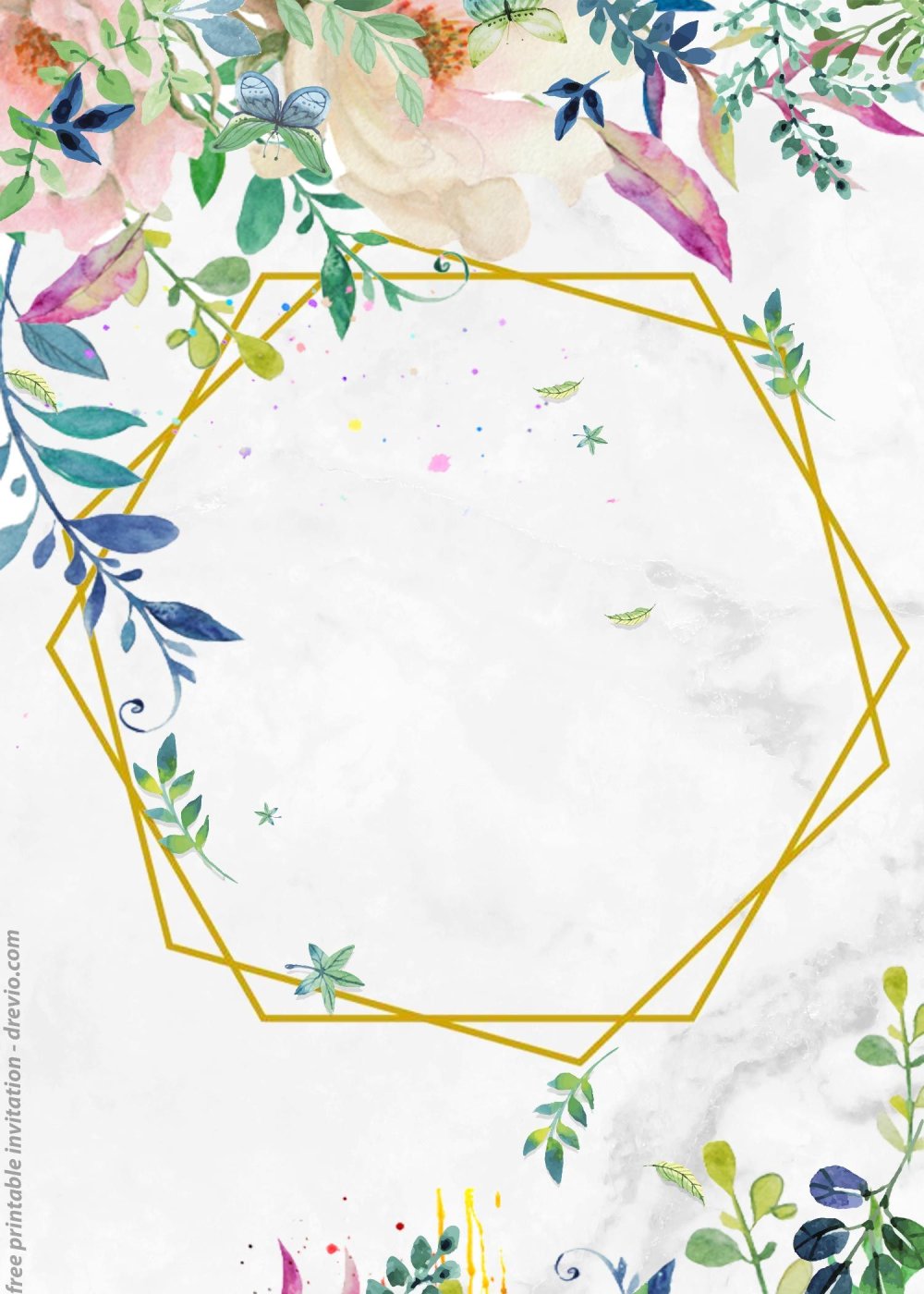 Акварельный фон для пригласительных