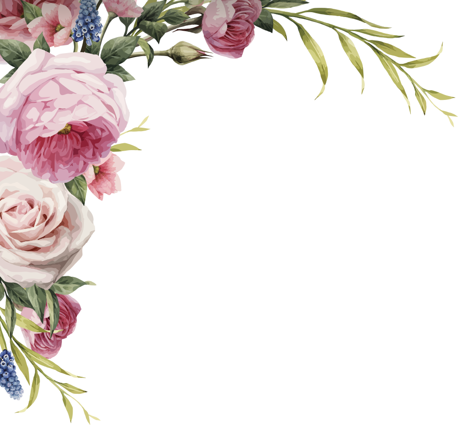 Акварельные цветы для пригласительных