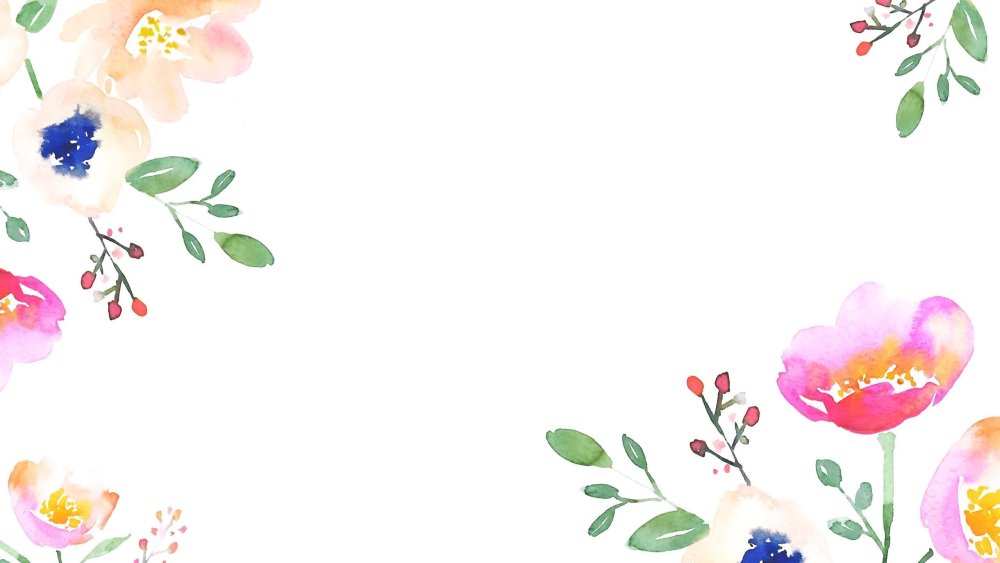 Акварельные цветы фон