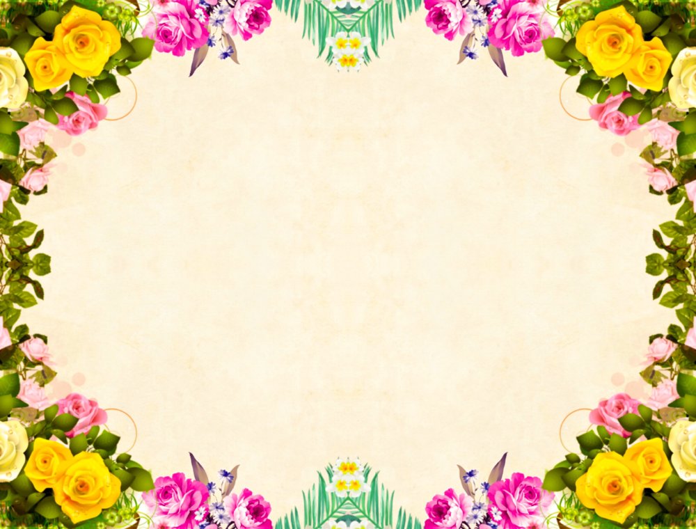 Рамка из цветов для плаката