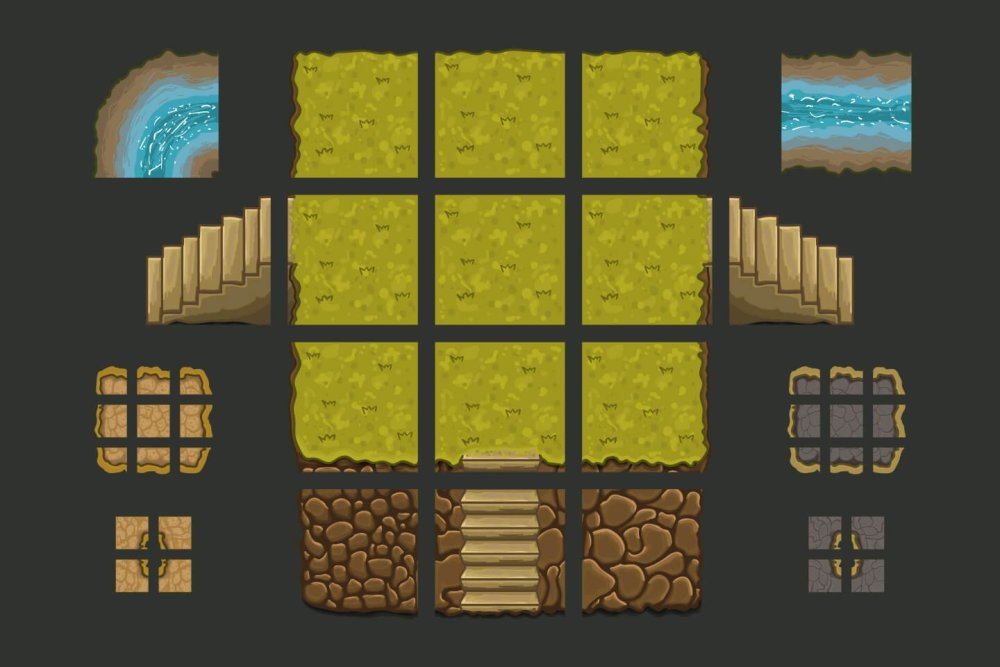 Тайлсет земли 2д