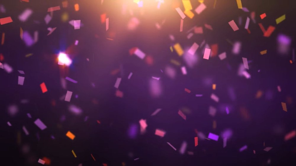 Конфетти на темном фоне