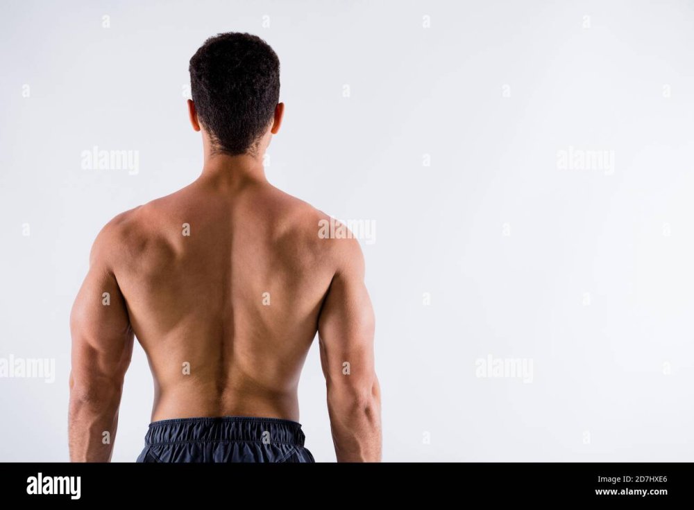 Спортсмен вид сзади