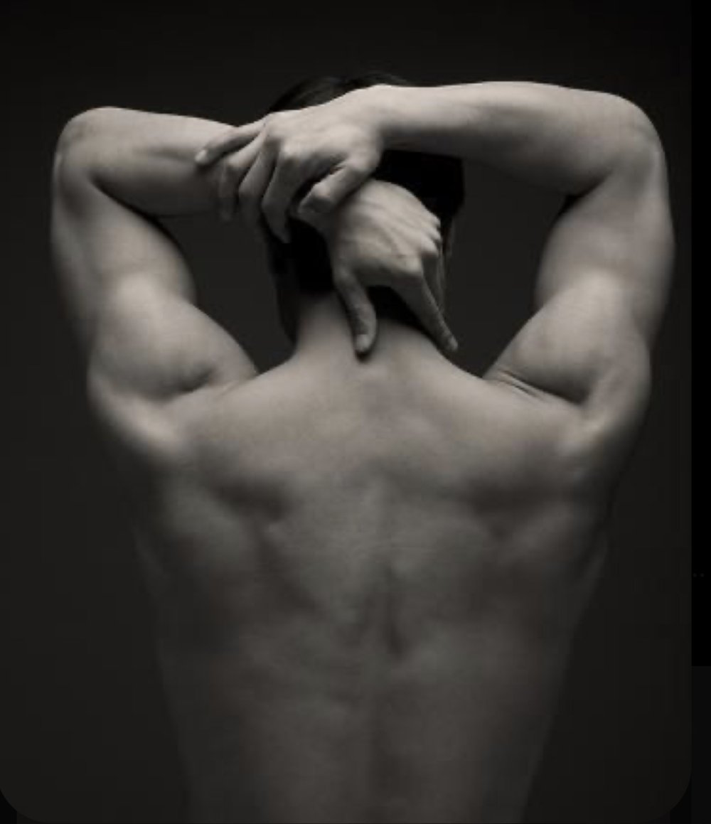 Rear view nude stretching Photographic Print