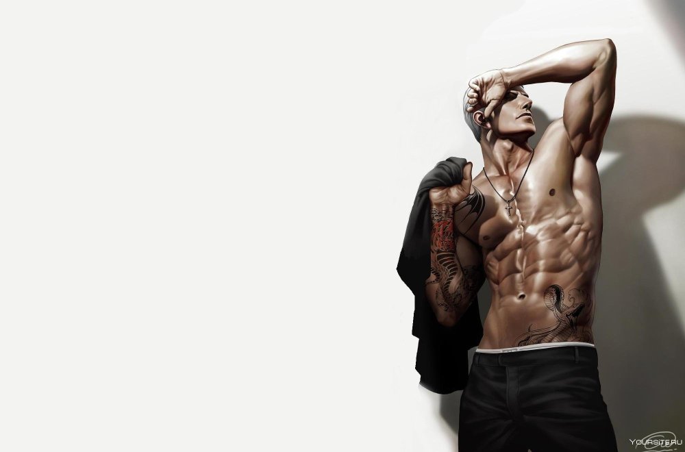 Парень торс арт
