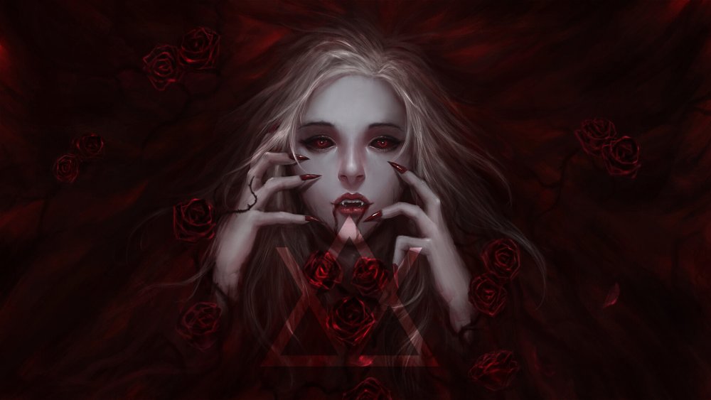 Девушка вампир арт