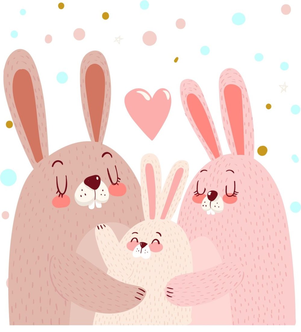 Семья зайчиков