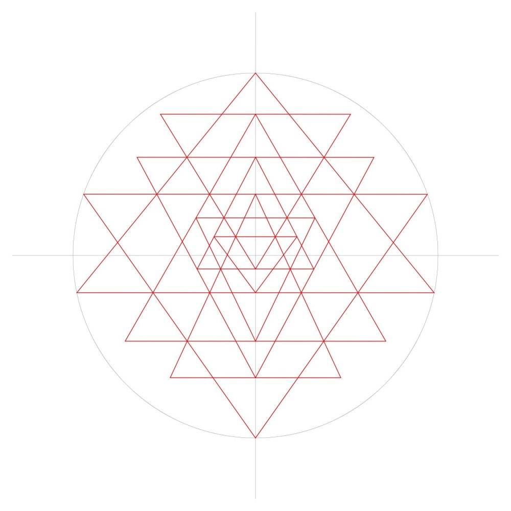 Мандала Шри Янтра тату