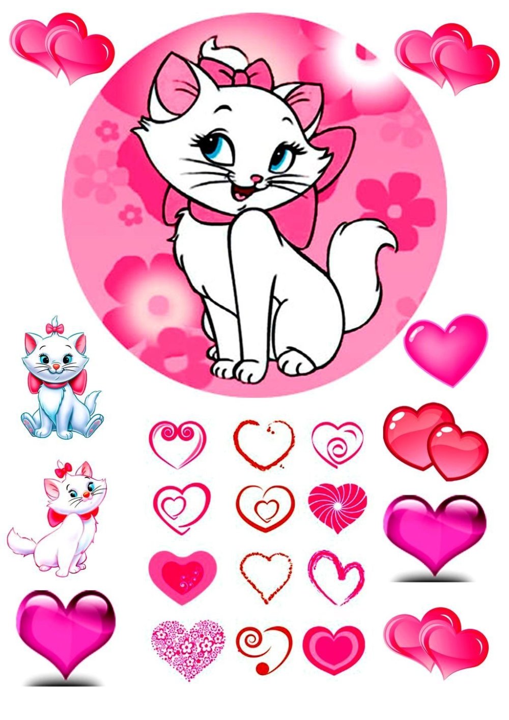 Котики с сердечками