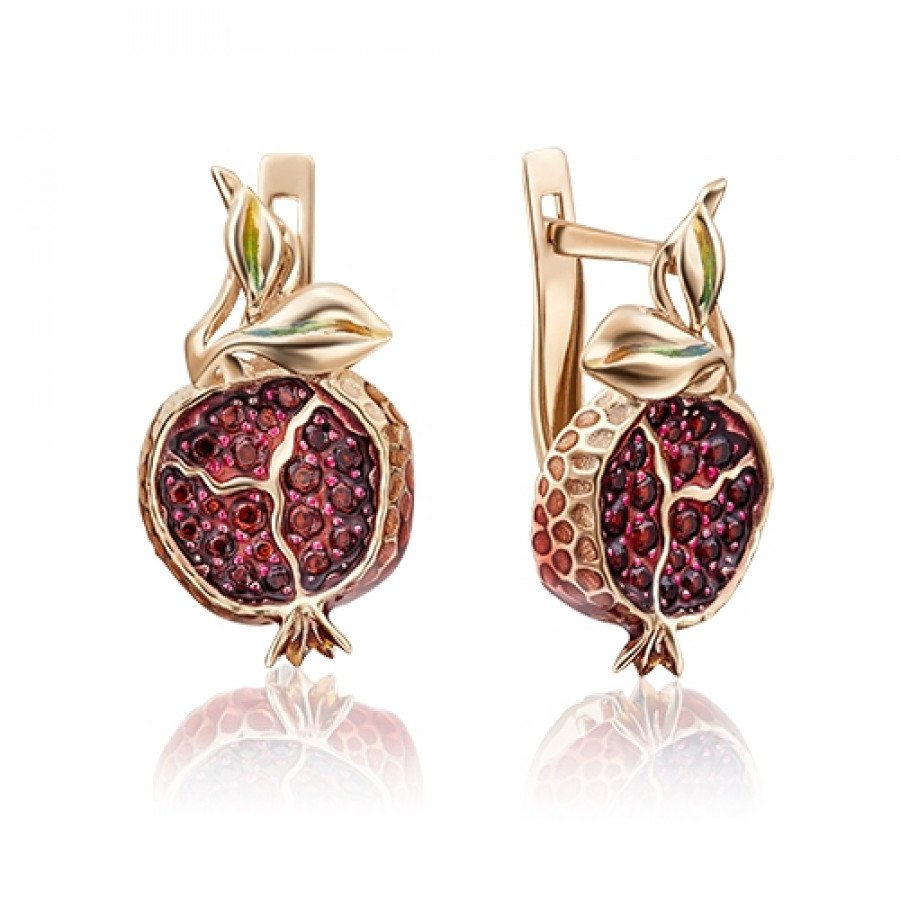 Серьги "гранат" 02-4047-00-204-1110-