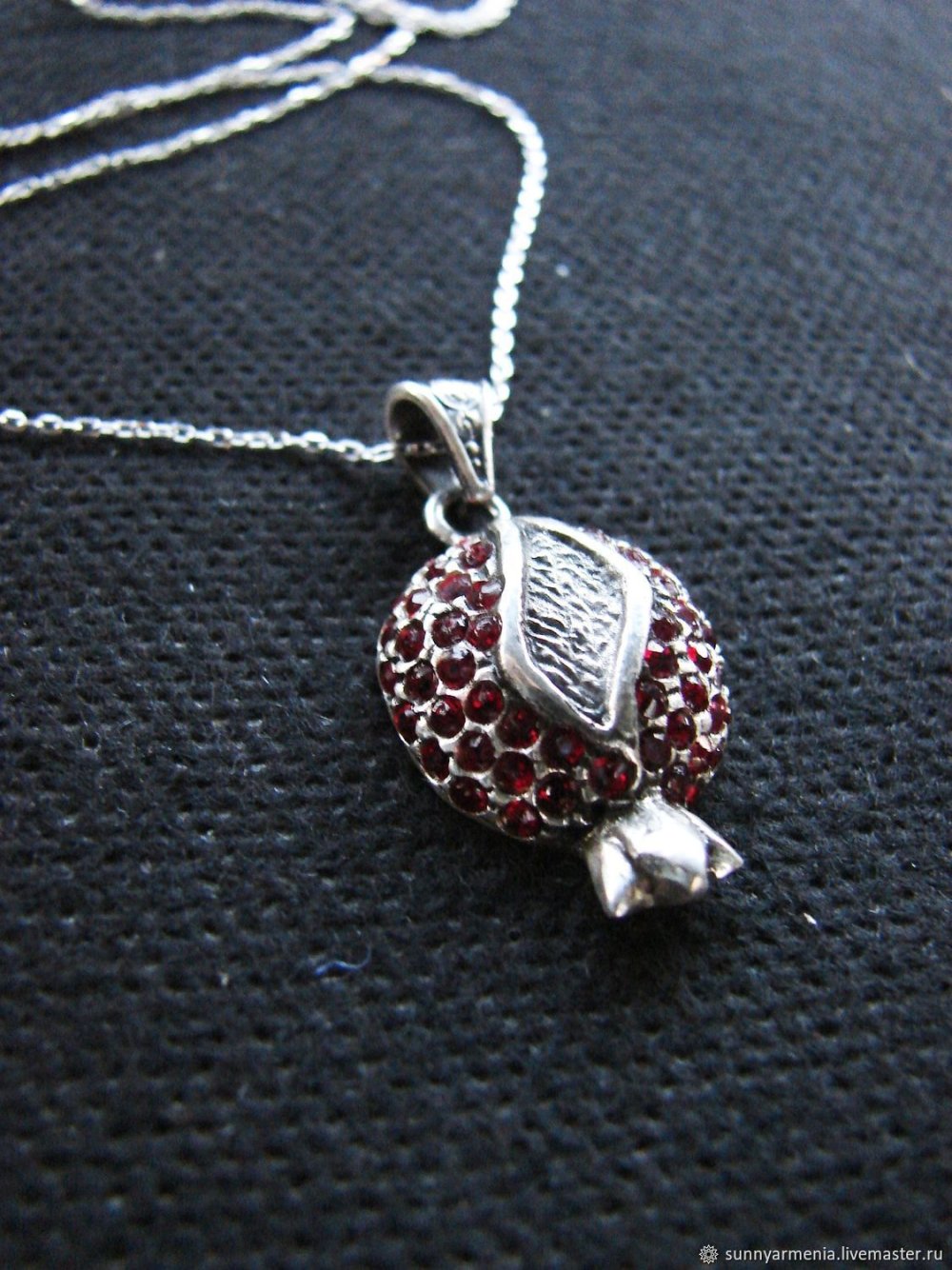 Подвеска гранат серебро мгс4ва