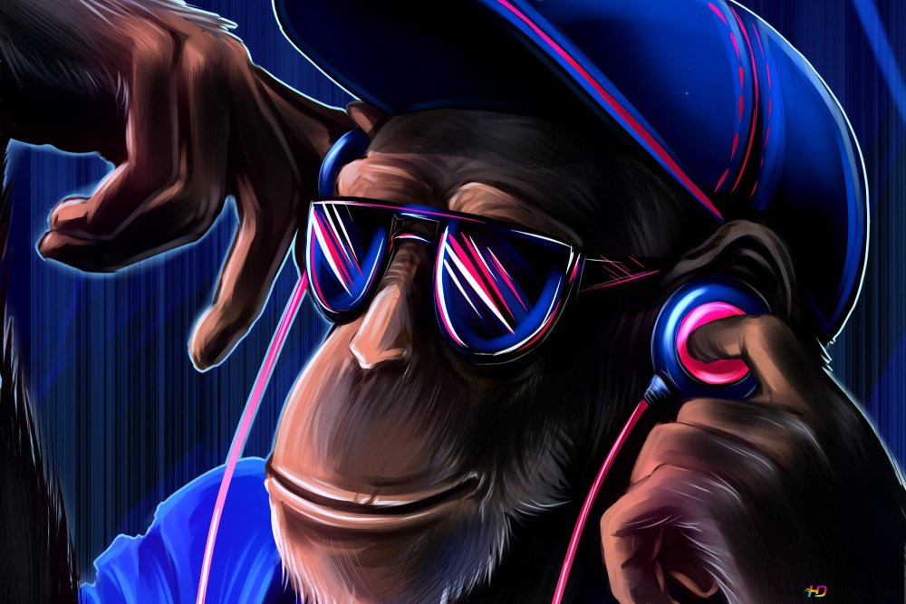 Неоновая обезьяна аватарка