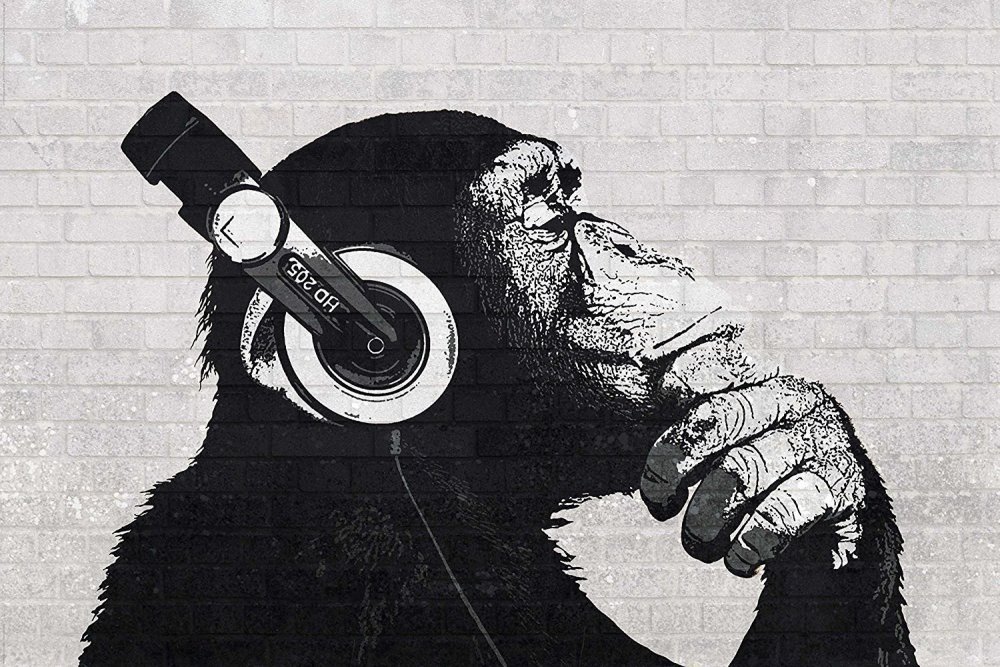 Граффити Бэнкси обезьяны