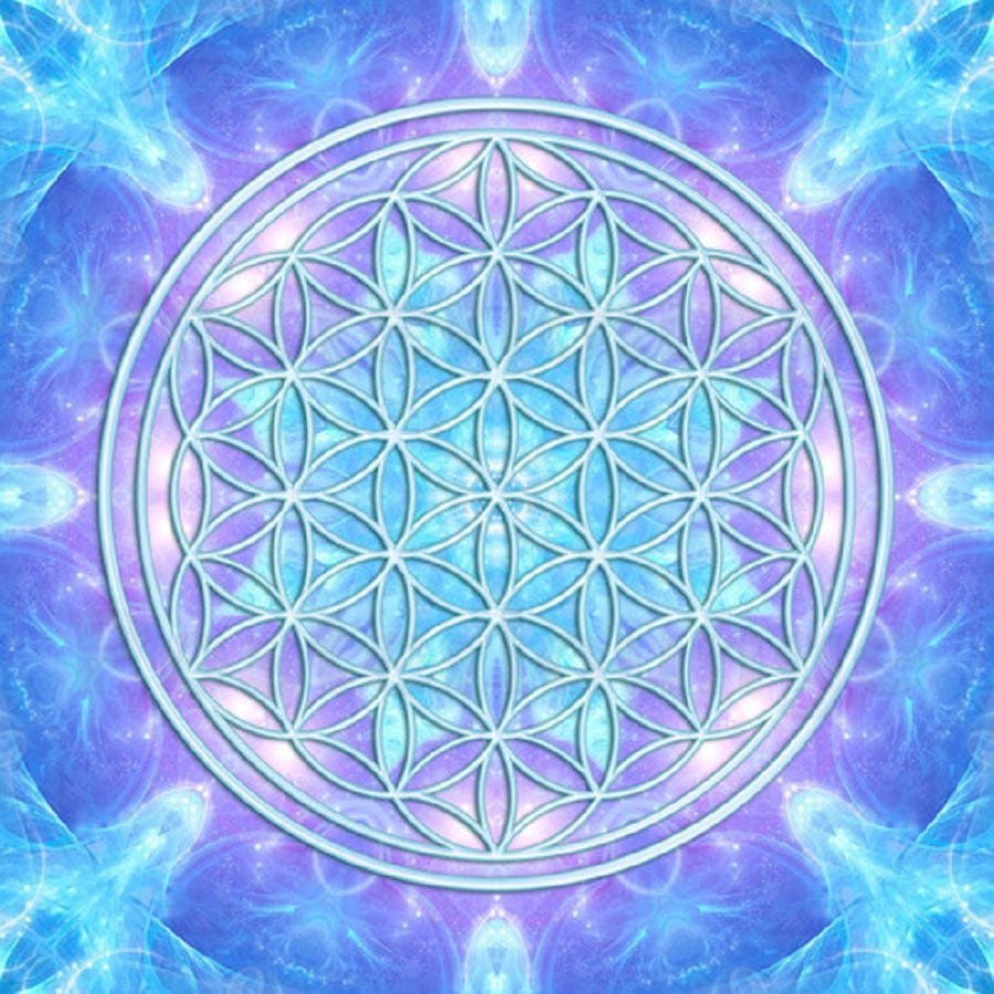 Цветок жизни синий