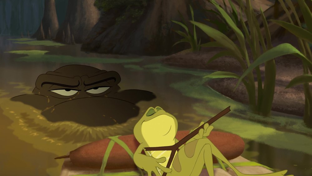 Принцесса и лягушка мультфильм 2009 крокодил