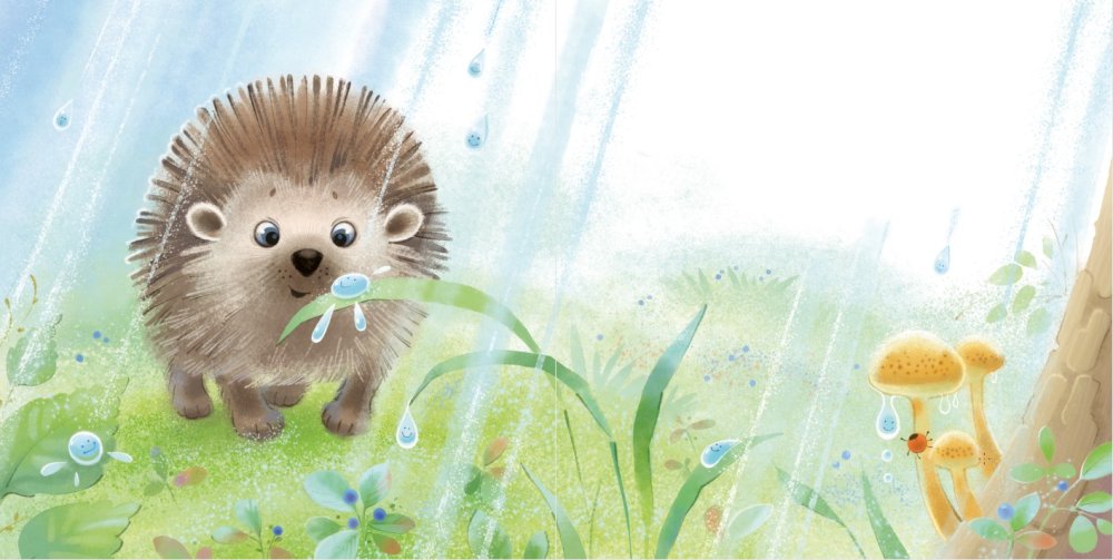 Ежик под зонтом
