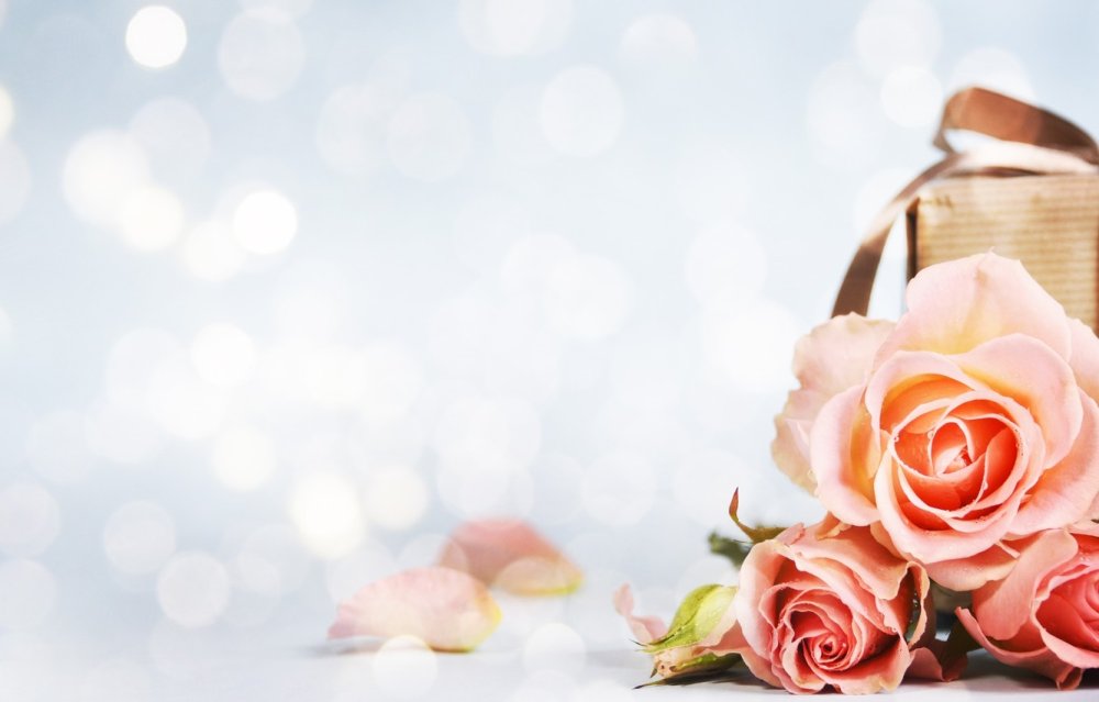 Букет цветов на бежевом фоне