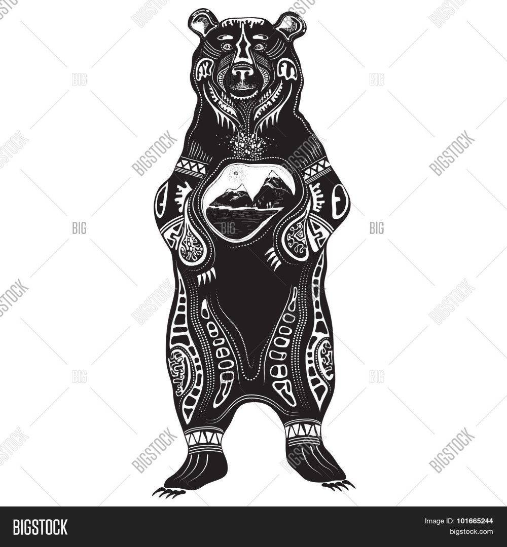 Стилизованное изображение медведя